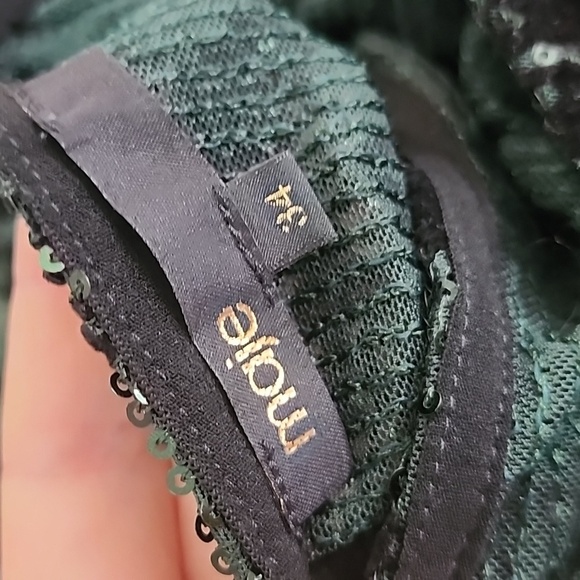 Party Romper Green Sequin Floral Mini Shorts Summer Nights Going Out Size XS - Picture 7 of 9